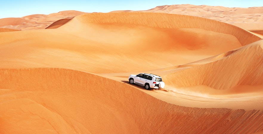 Dubai desert safari across the red dunes